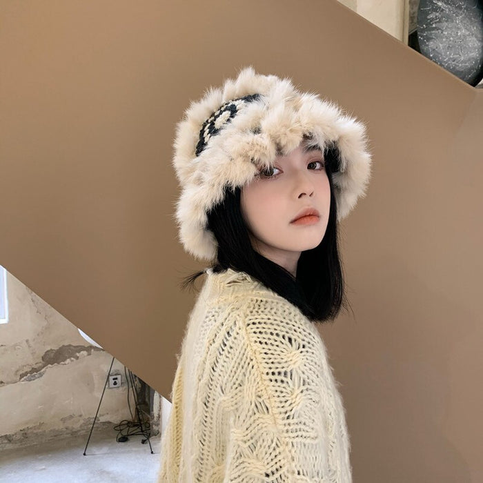 Women's Natural Mink Fur Hand-Knitted Luxury Winter Hat
