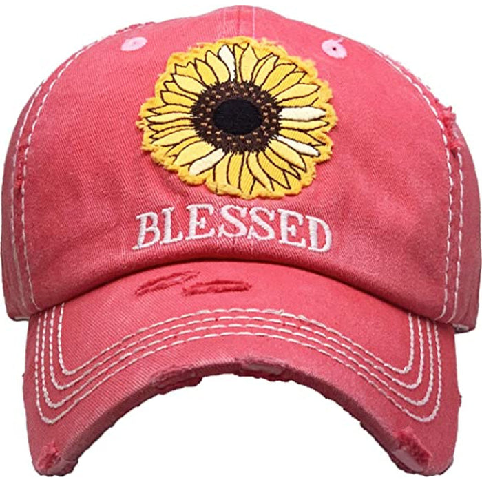 Baseball Cap Distressed Vintage Embroidered Women Patch Hat