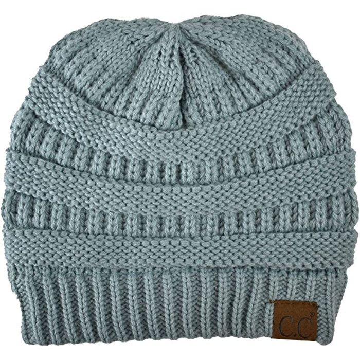 Cool Warm Stretchable Soft Cable Knit Beanie Hat For Winter