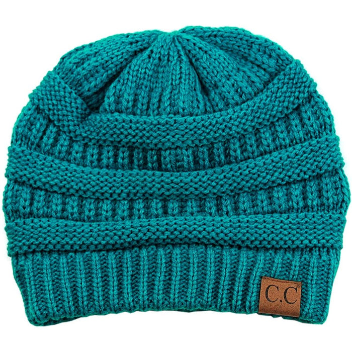 Warm Chunky Soft Stretch Cable Knit Beanie