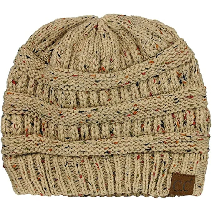 Stretchy Chunky Soft Cable Knit Beanie