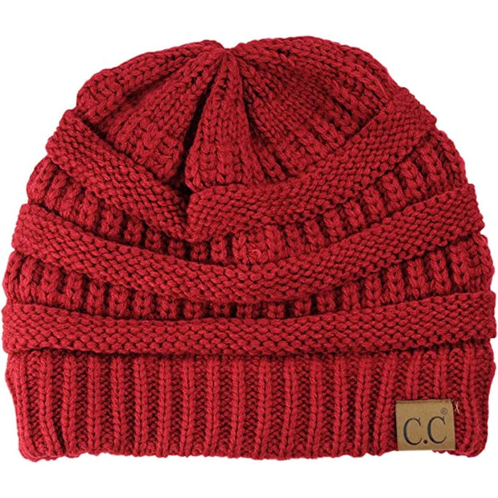 Warm Chunky Soft Stretch Cable Knit Stylish Beanie