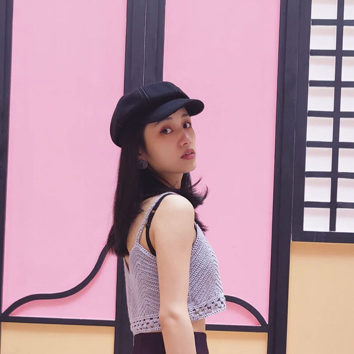 Octagonal Solid Color Casual Cotton Beanie Cap