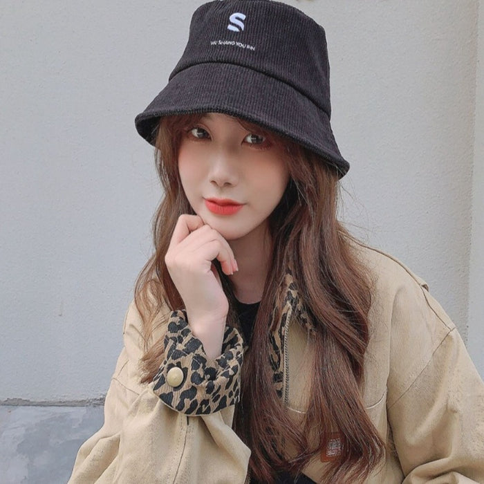 Corduroy Panama Styled Traveler's Streetwear Bucket Hat
