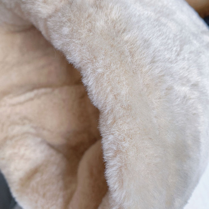 Thickened Faux Rabbit Fur Warm Winter Russian Styled Ski Cap