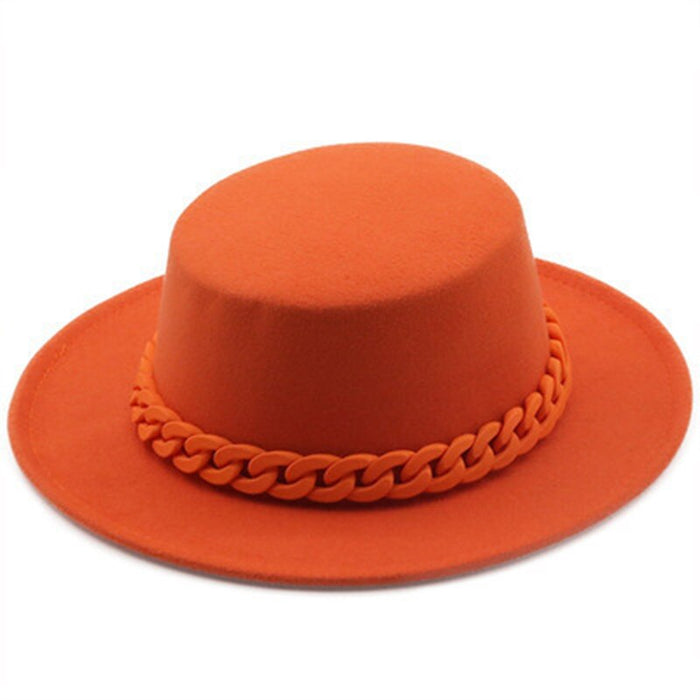 Cuban Chain Buckle Vintage Styled Bowler Hat