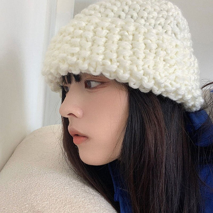 Wool Knitted Outdoor Leisure Warm Winter Beanie Hat