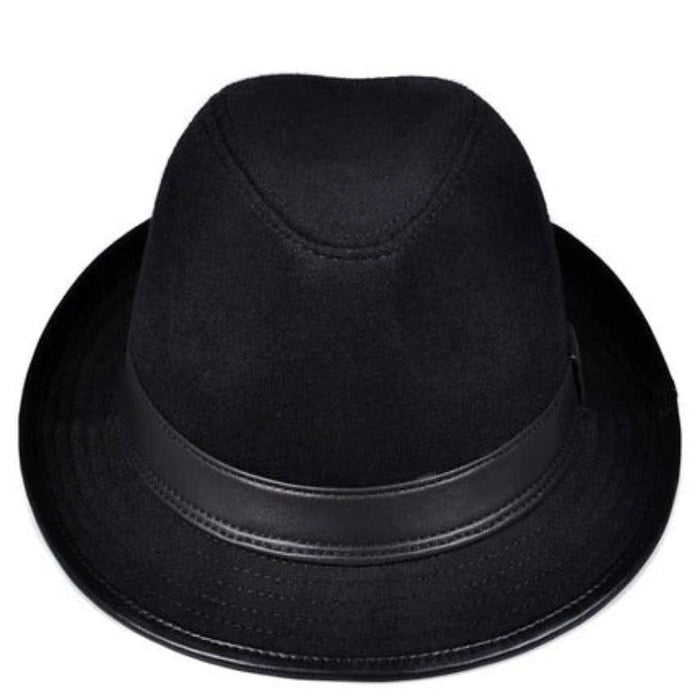 Genuine Leather Retro Gentleman Jazz Fedoras Hats