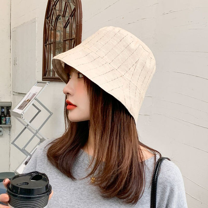 Soft Cotton Blend Striped Summertime Bucket Hat