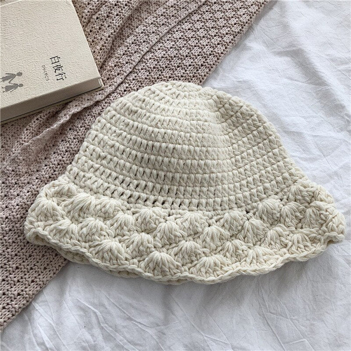Autumn & Winter Wool Knitted Pattern Casual Bucket Hat