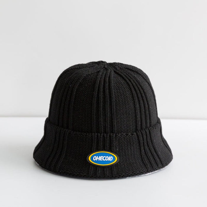 Thick Knitted Wool Solid Color Winter Beanie