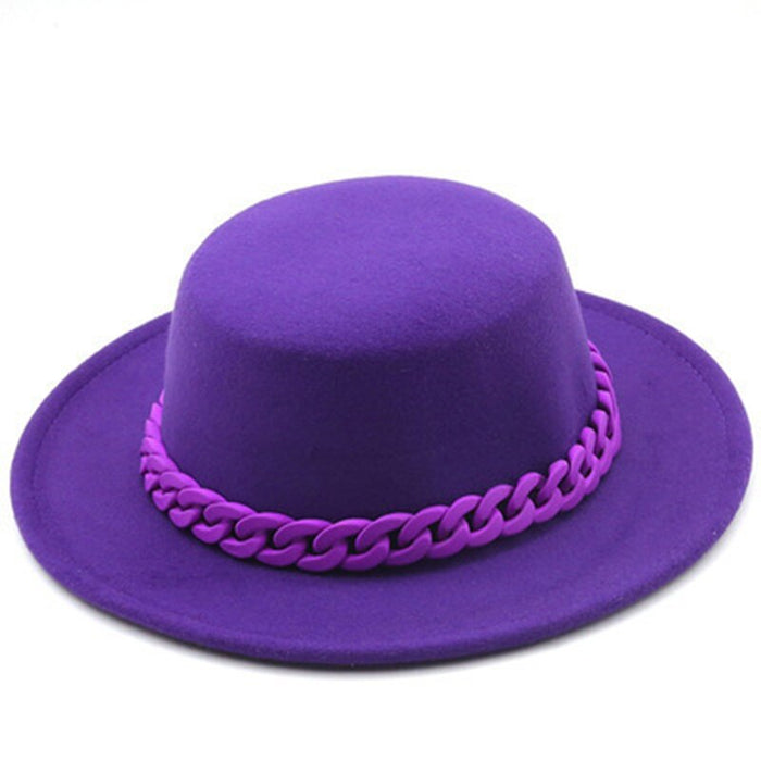 Cuban Chain Buckle Vintage Styled Bowler Hat