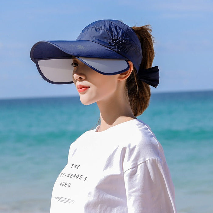 Solid Color Beach Visor Hats For Women