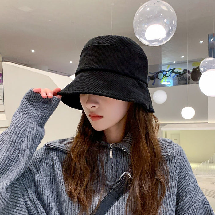 Women's Corduroy Sportswear Traveler's Trendy Bucket Hat