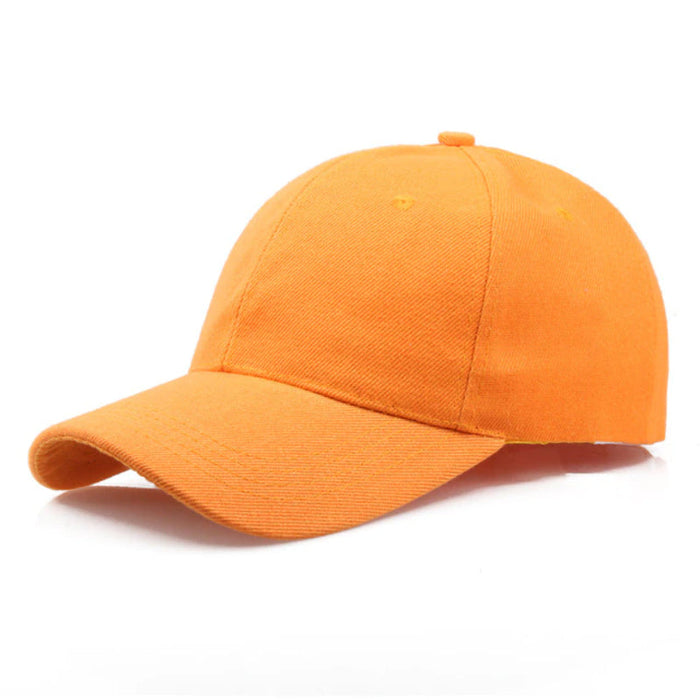 Adjustable, Casual, Solid-Color Baseball Caps