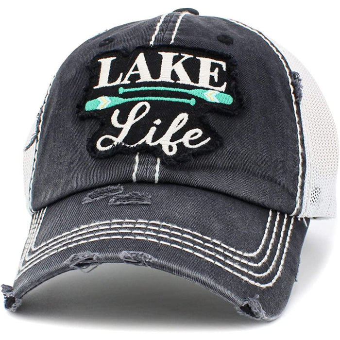 Vintage Distressed Unconstructed Embroidered Patch Hat