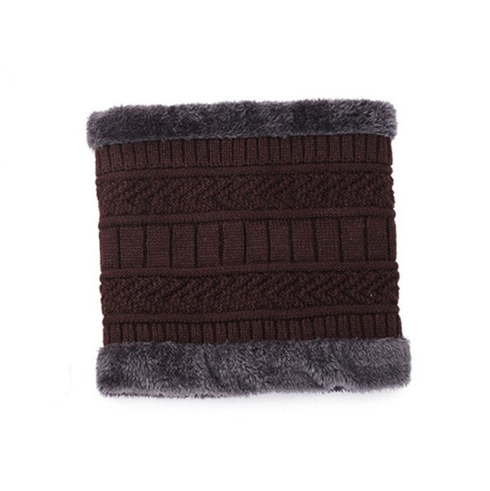 Winter Thick Wool Knitted Unisex Casual Beanies And Scarf