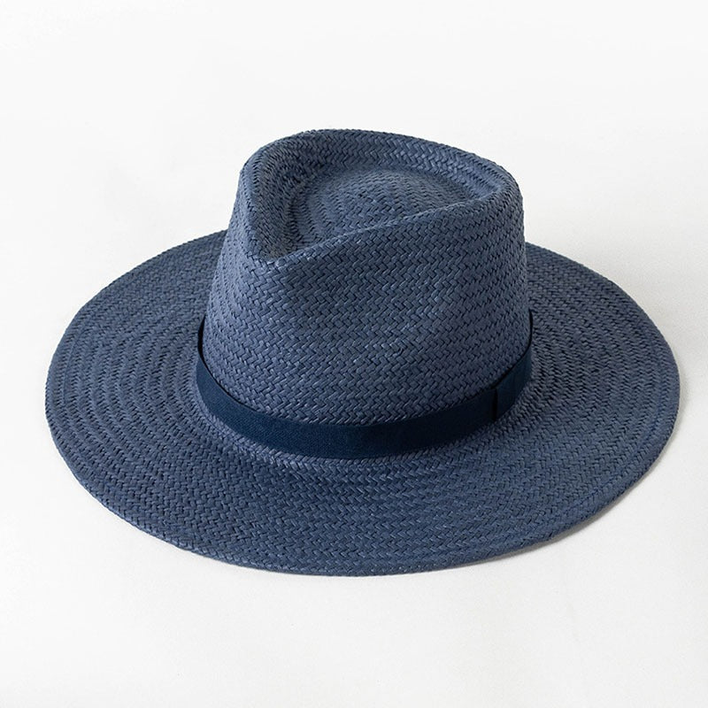 Plain Band Panama Straw Hat