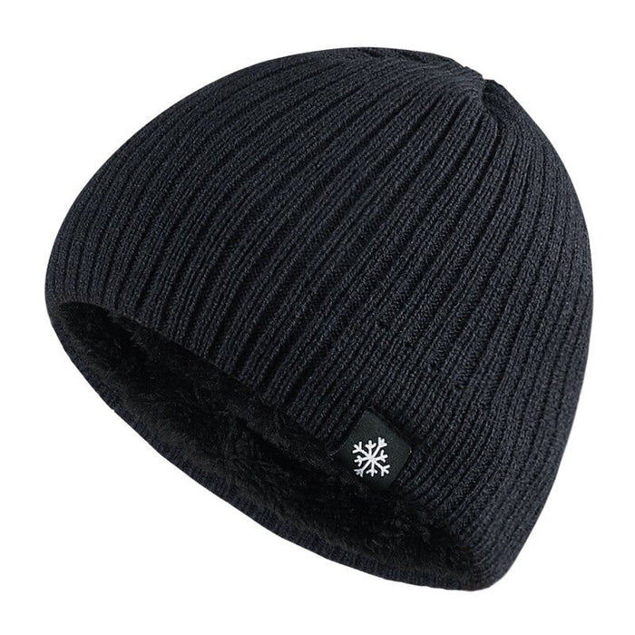 Solid Knitted Round Shaped Travel Cap