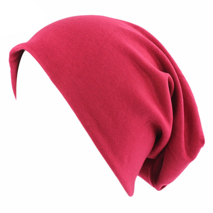 Cotton Baggy Solid Color Beanie For Winter
