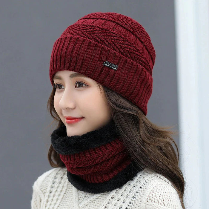 Knitted Hats And Scarf For Women