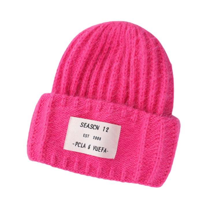 Fluffy Solid Color Wool Beanies