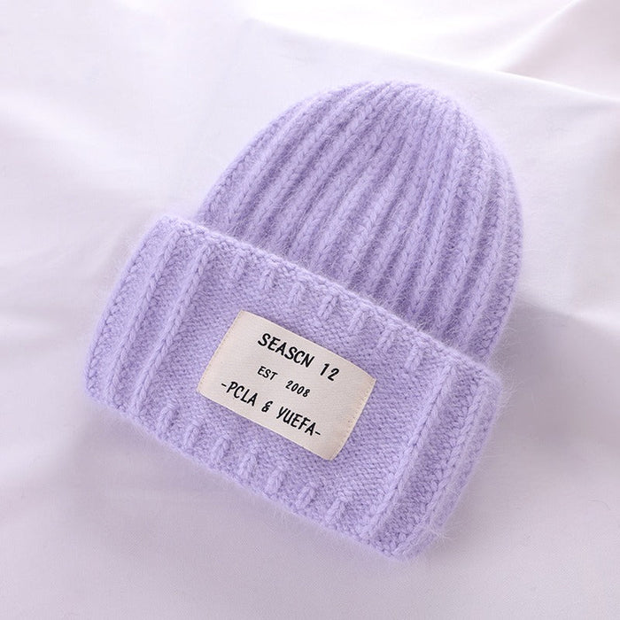 Fluffy Solid Color Wool Beanies