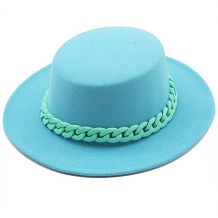 Cuban Chain Buckle Vintage Styled Bowler Hat