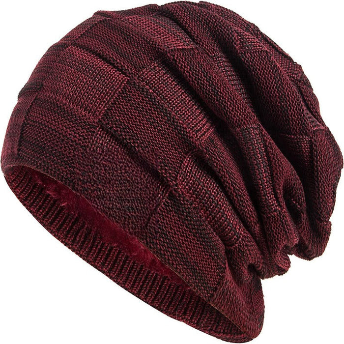 Winter Warm Beanie Hat For Men And Women With Knit Slouchy Thick Skull Cap