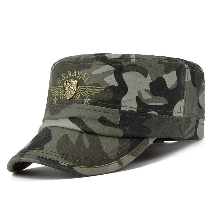 Flat Top Military Hat