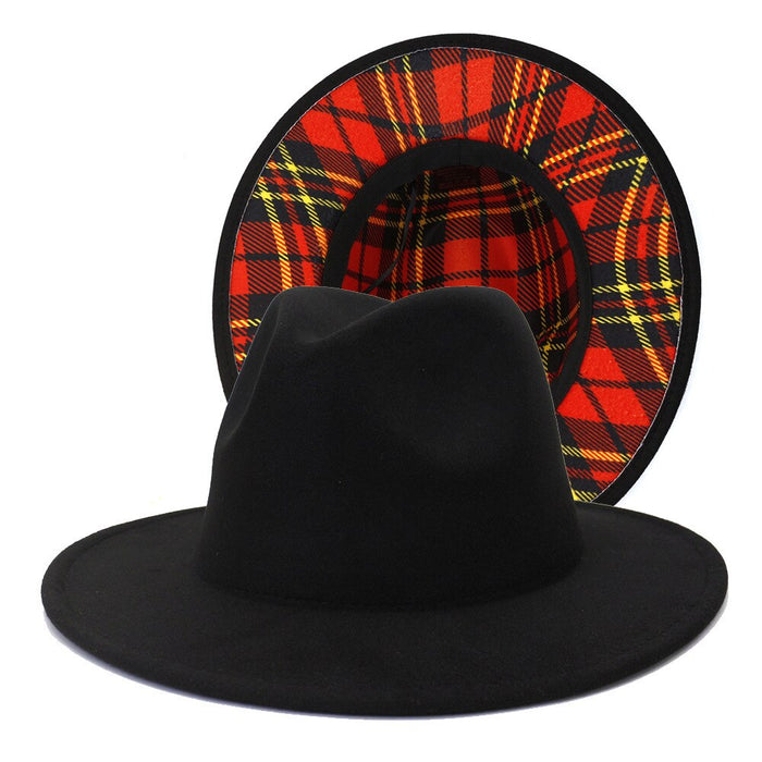 Casual Vintage Leopard Style Patchwork Fedora