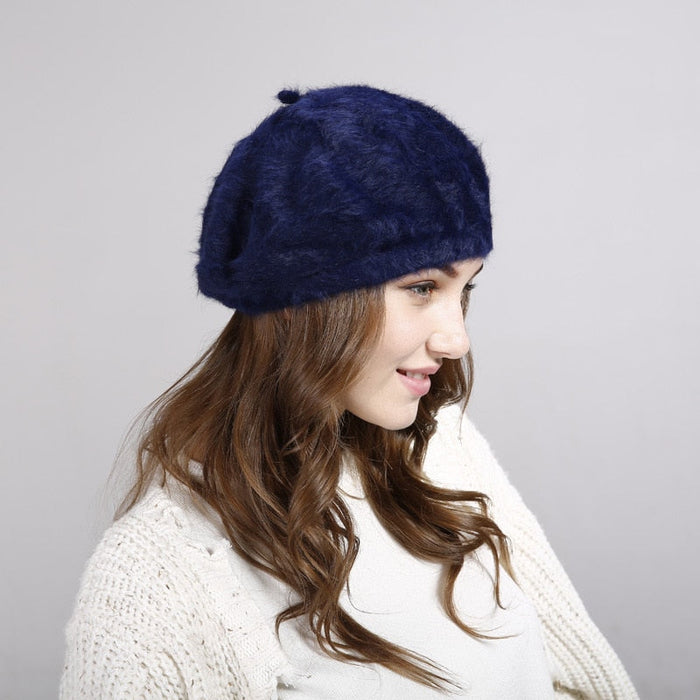 Faux Rabbit Fur Vogue Women's Beret