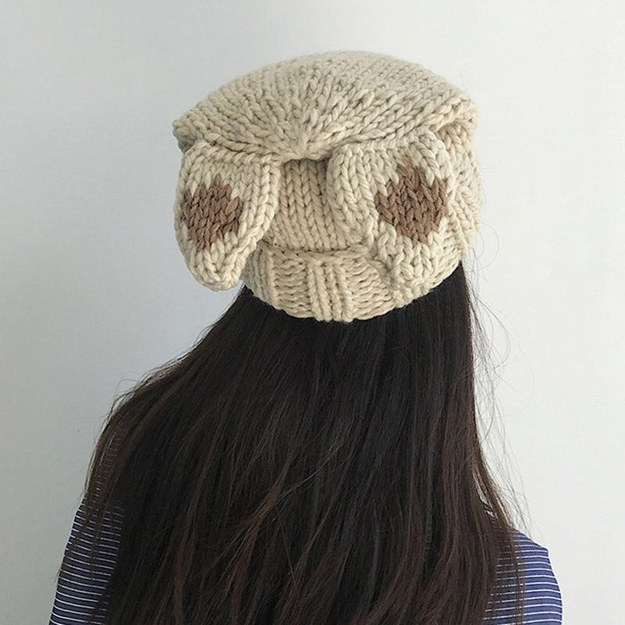 Knitted Wool Fox Ears Winter Hats