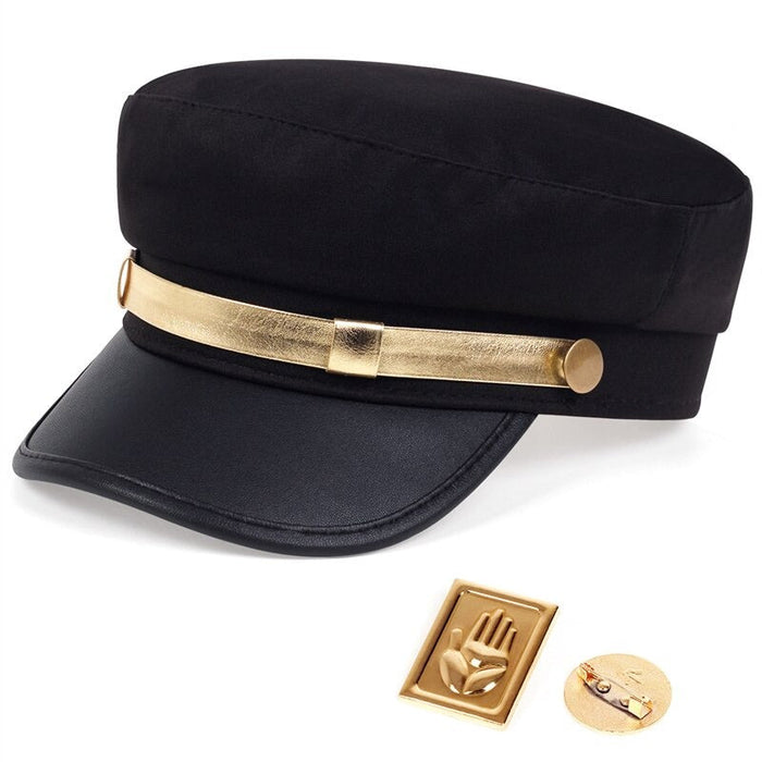 Men's Gold Palm Navy Costume Black Hat