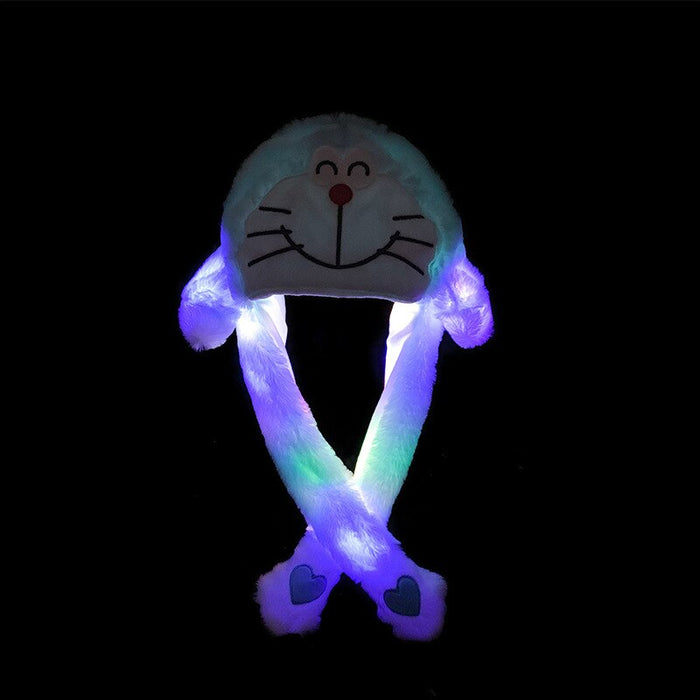 LED Light-Up Cute Animal Arms Plush Hat