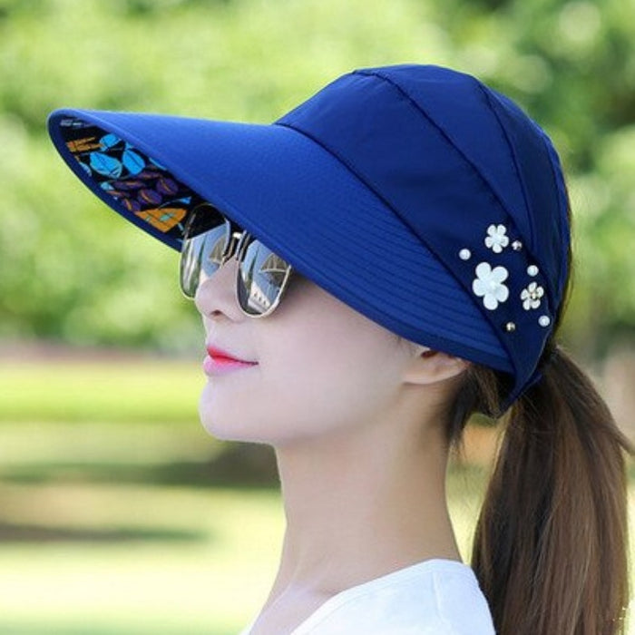 Women's UV Protective Casual Summertime Sun Hat With Visor