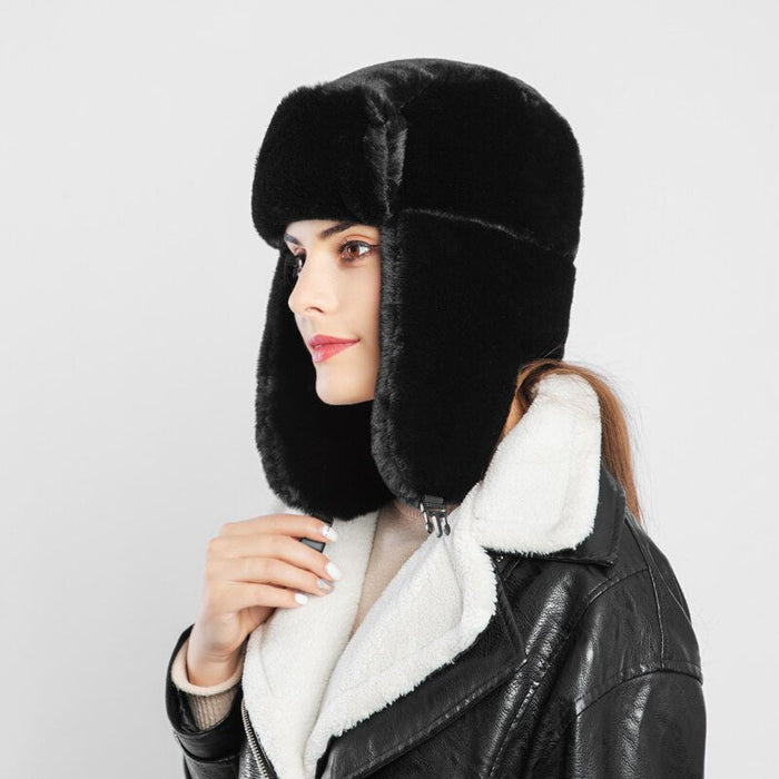 Russian Styled Thickened Cotton Earmuff Bomber Hat