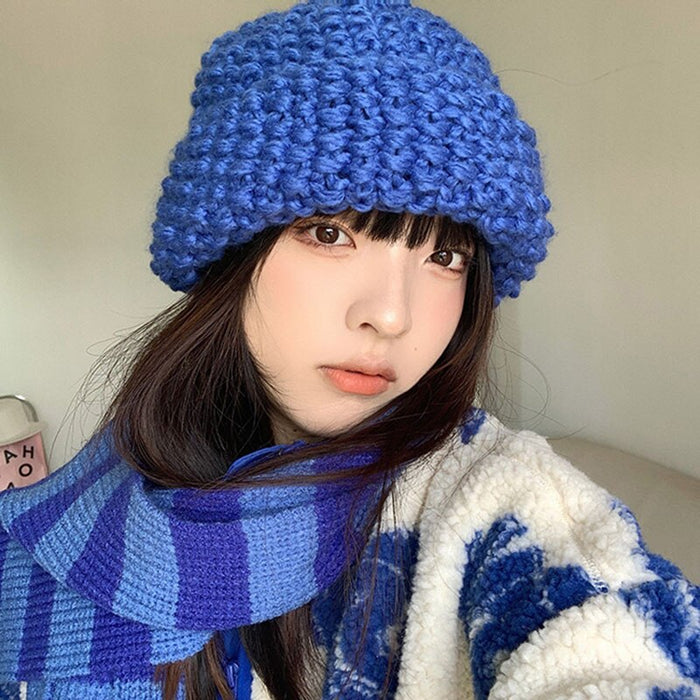 Wool Knitted Outdoor Leisure Warm Winter Beanie Hat