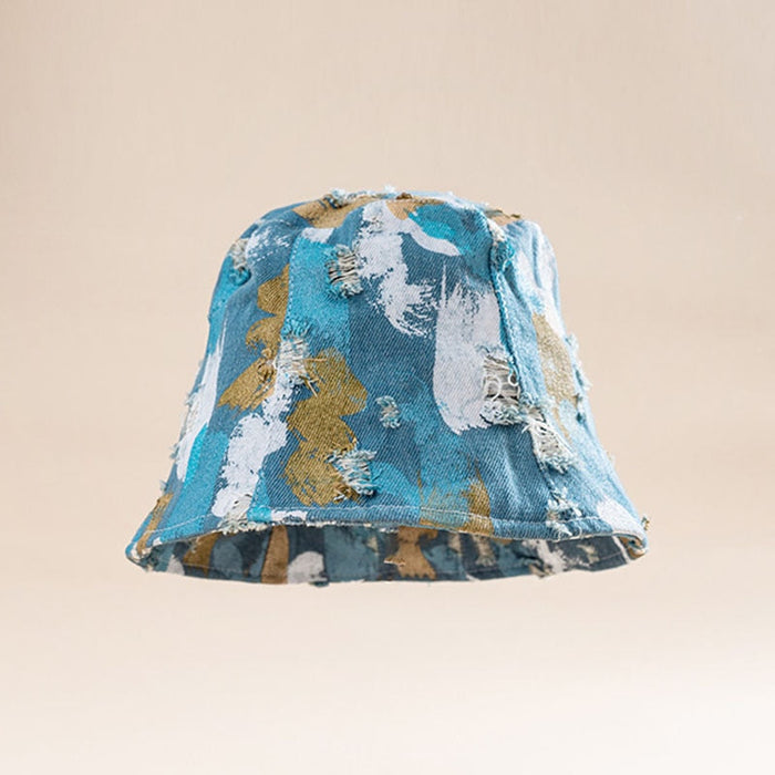 Abstract Painted Retrograde Cotton Fisherman's Bucket Hat