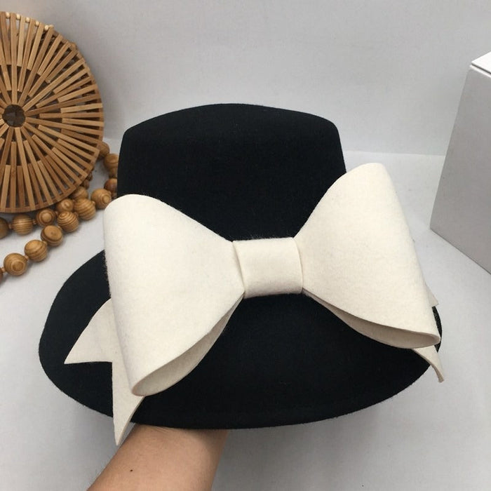 Big Brim Bucket Hat With Bow For Women
