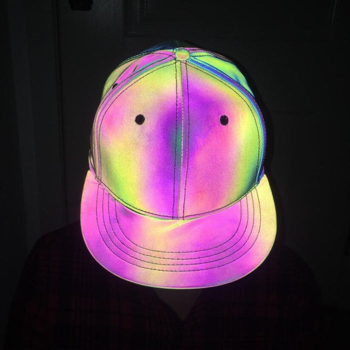 Colorful Reflective Light Baseball Cap For Women