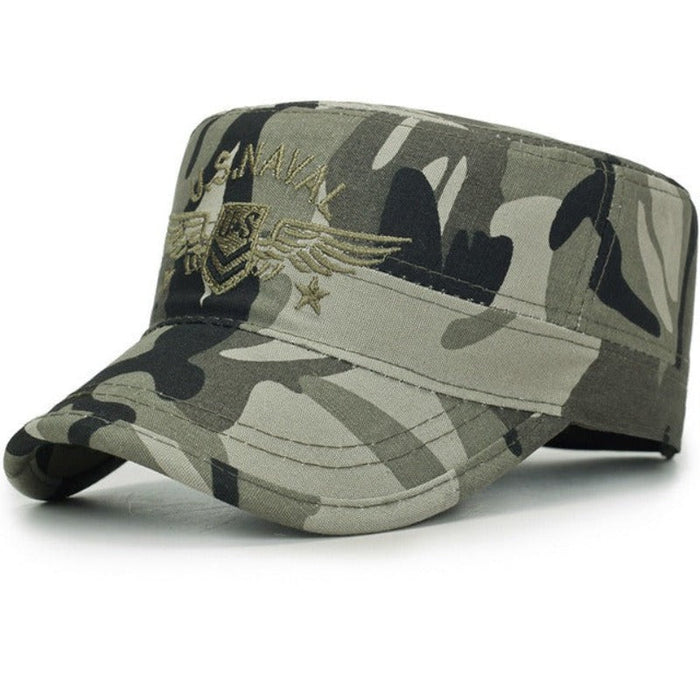Flat Top Military Hat