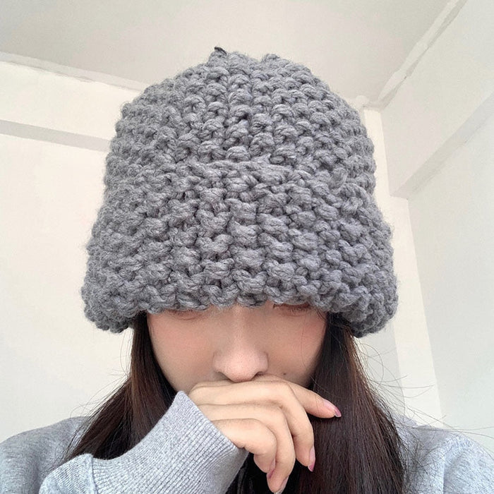 Wool Knitted Outdoor Leisure Warm Winter Beanie Hat