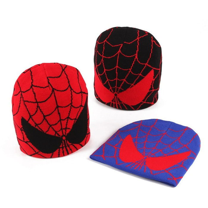 Spiderman Print Knitted Wool Caps