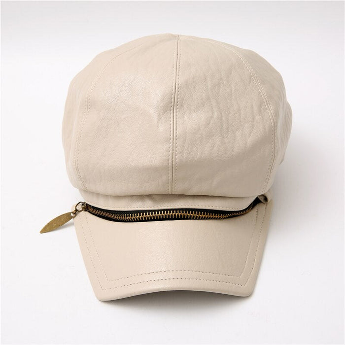 Women's Leather Octagonal Hats
