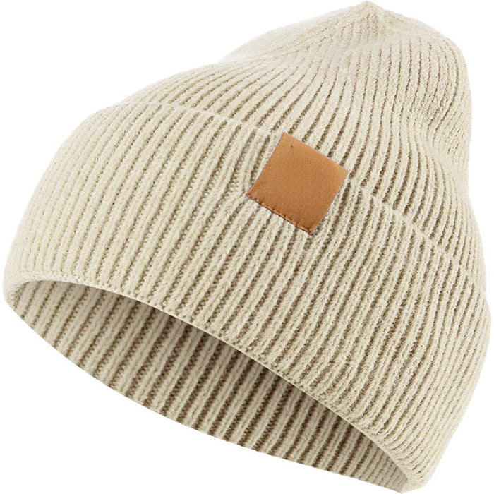Multicolor Striped Winter Beanie Hats Cuffed Plain Hats Slouchy Knit Skull Cap Warm Stocking Hats Men Women