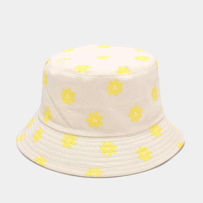 Cute Flower Printed Reversible Sunshade Bucket Hat