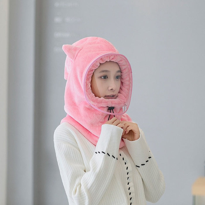 Winterized Soft Fleece 3-In-1 Scarf Mask Hat Combo