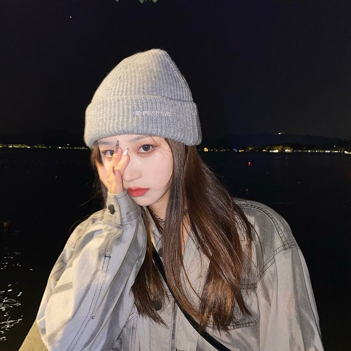 Plain Solid Color Soft Wool Beanie