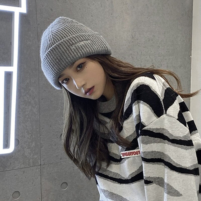 Plain Solid Color Soft Wool Beanie